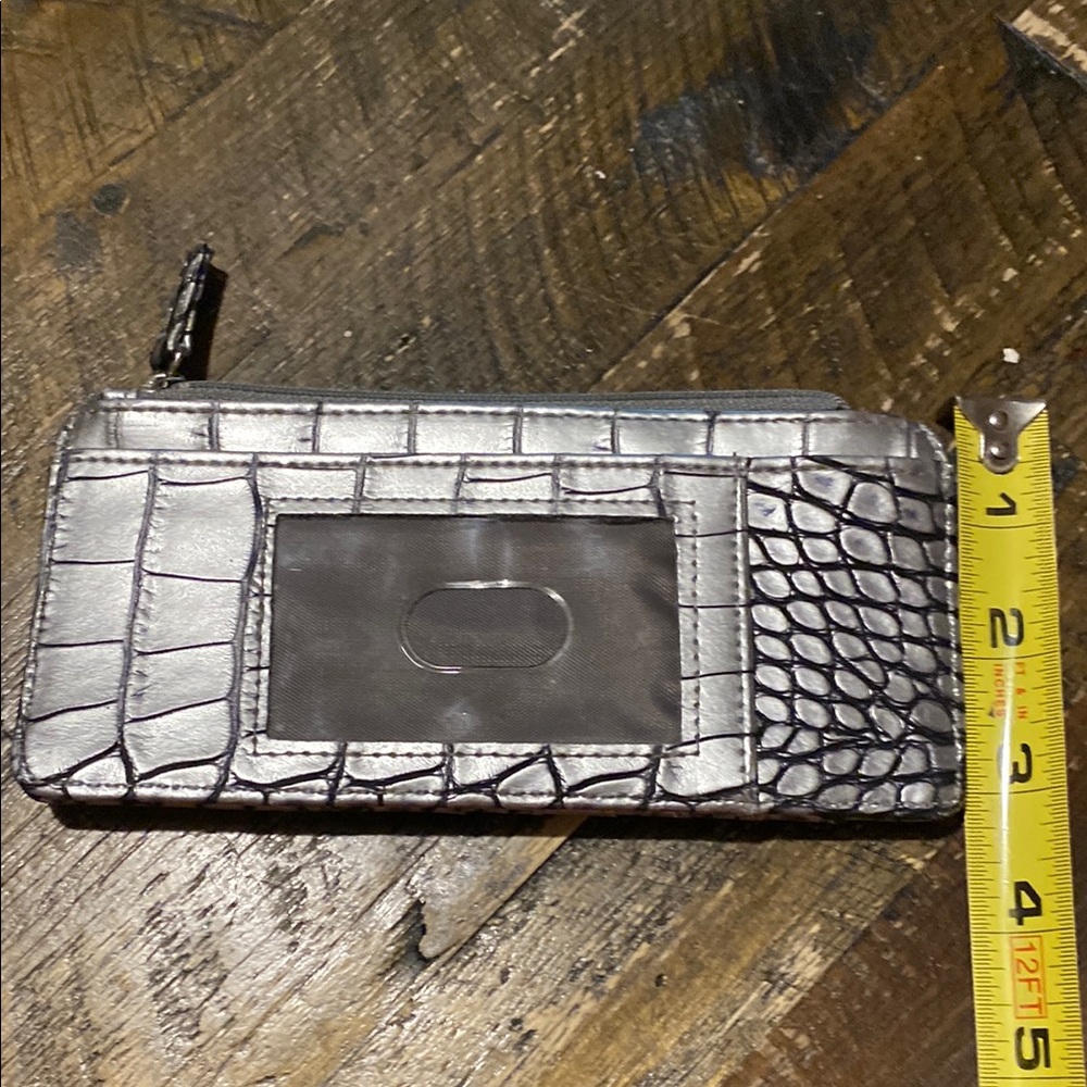 Silver Crocodile Pattern Wallet - image 2